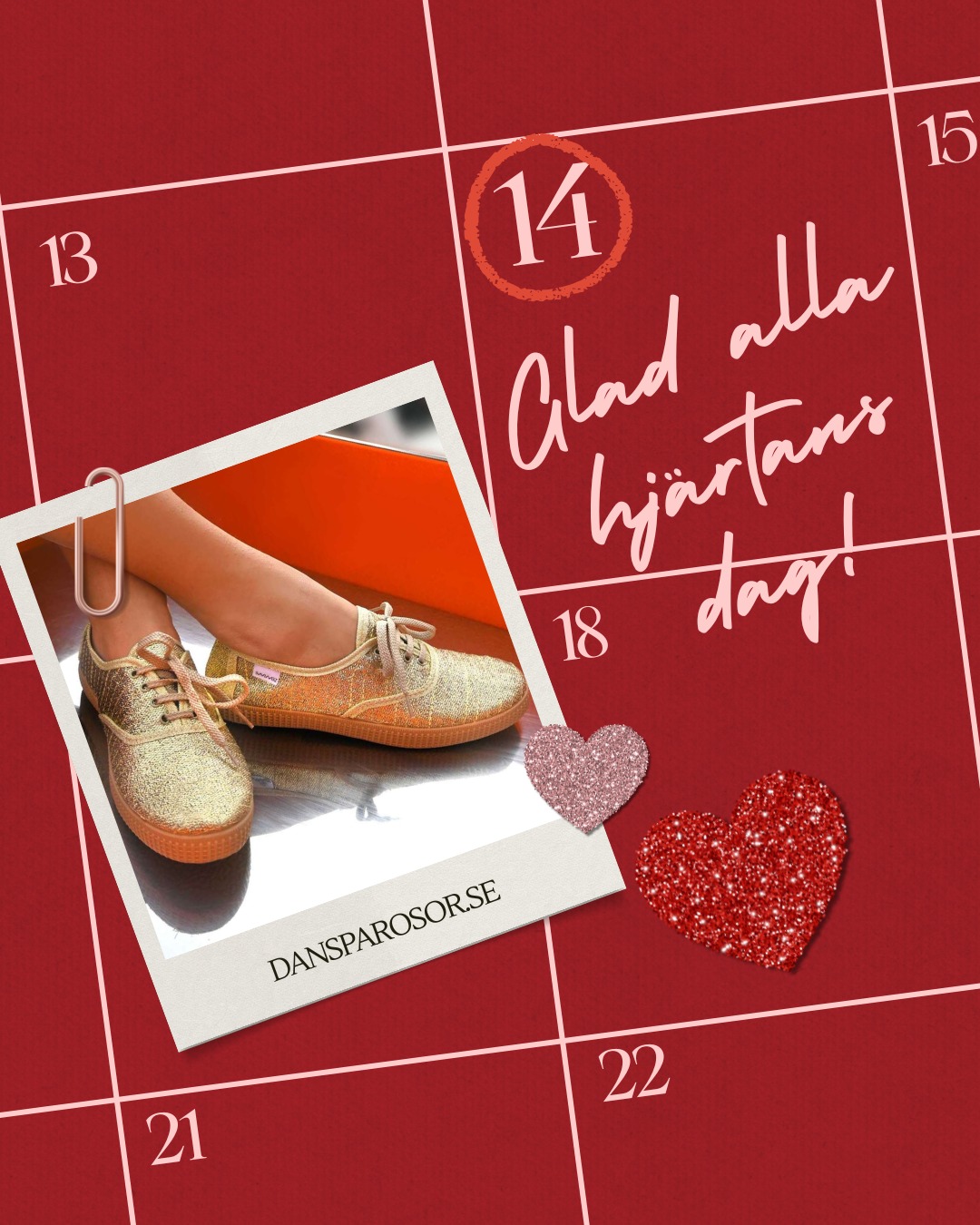 ❤️ Glad Alla Hjärtans Dag ❤️

Ibland räcker det med en fin hälsning…
men varför inte göra kvällen ännu mer minnesvärd?

Det är inte för sent att visa uppskattning för personen som betyder lite extra. Bjud på en kväll med middag, skratt och dans — och överraska med de där dansskorna de har spanat in så länge 💃🕺